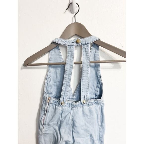 Chloe Denim Overalls Jumper Jeans Girls Kids 5 Blue Pants - Picture 8 of 15